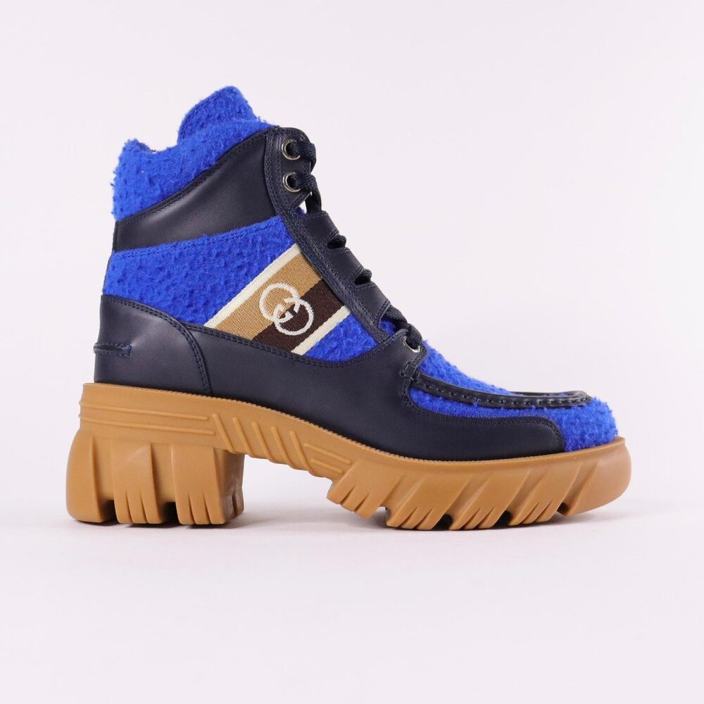 AUTHENTIC GUCCI MEN'S CASY WOOL HIKING BOOTS